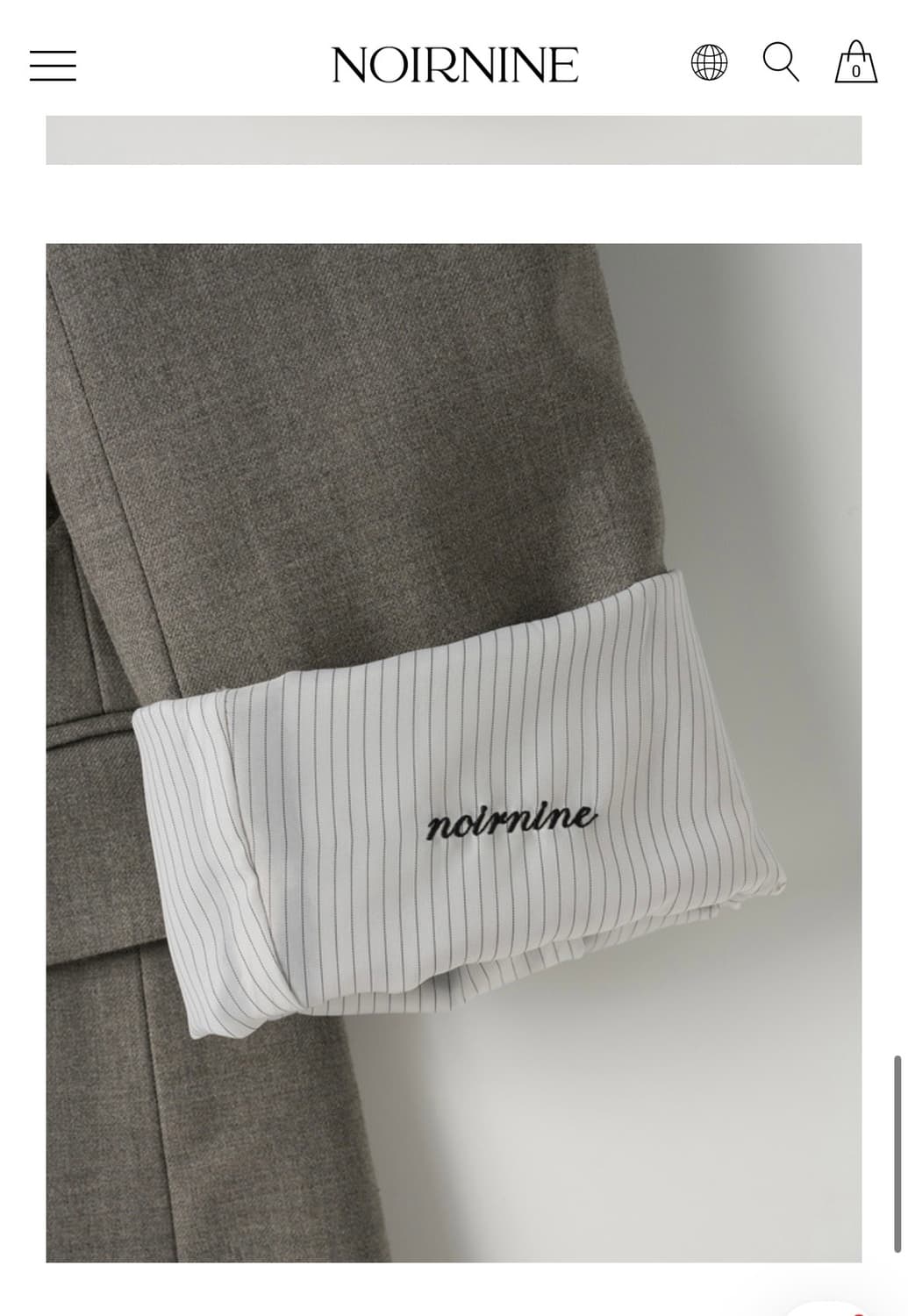 누아르나인 Tailored Wool Jacket [GREY MOCHA] 상품이미지3