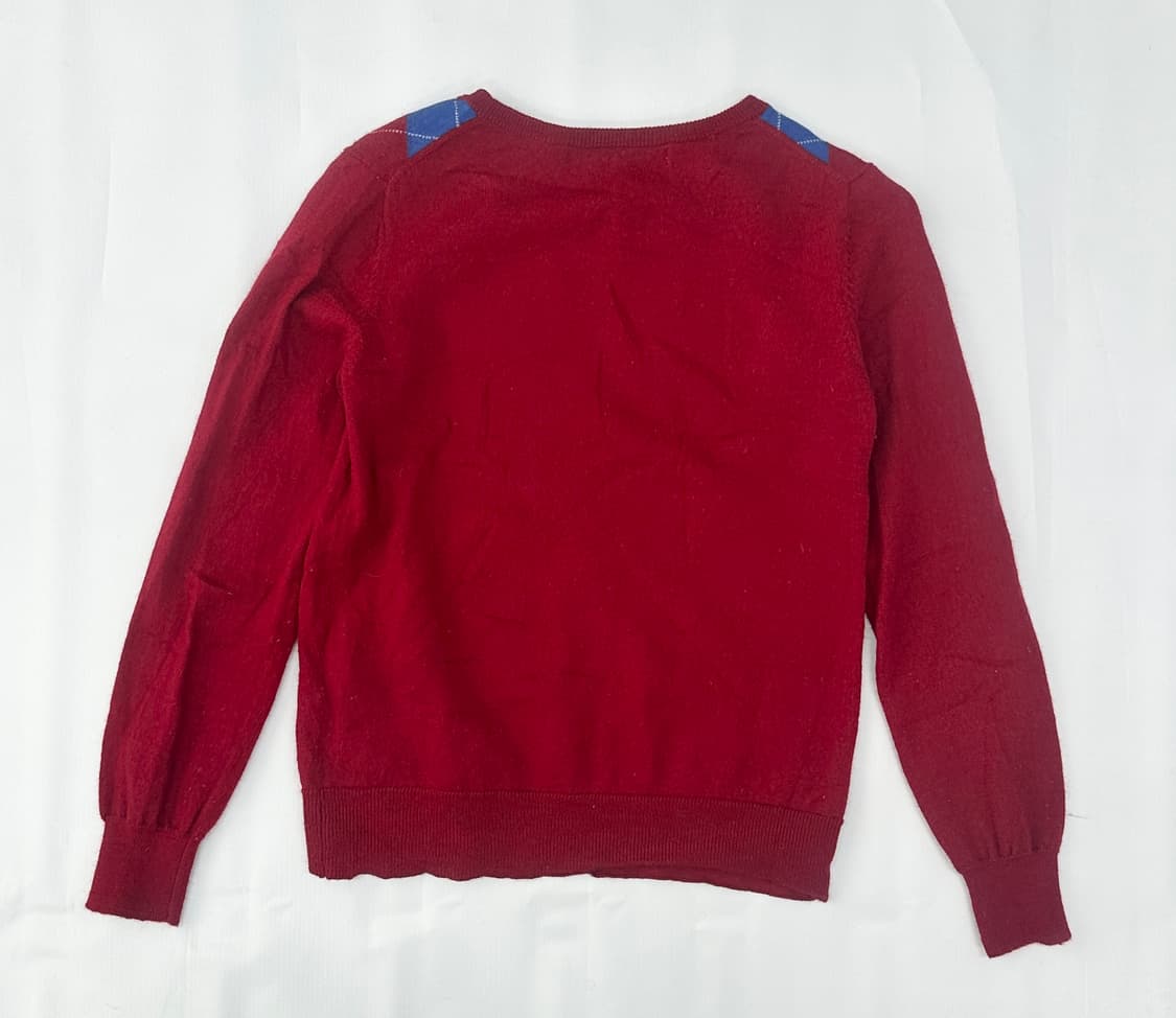 ♥️아가일 레드 체크 슬림 니트♥️ 고갸루 일본빈티지 러블리 상품이미지4