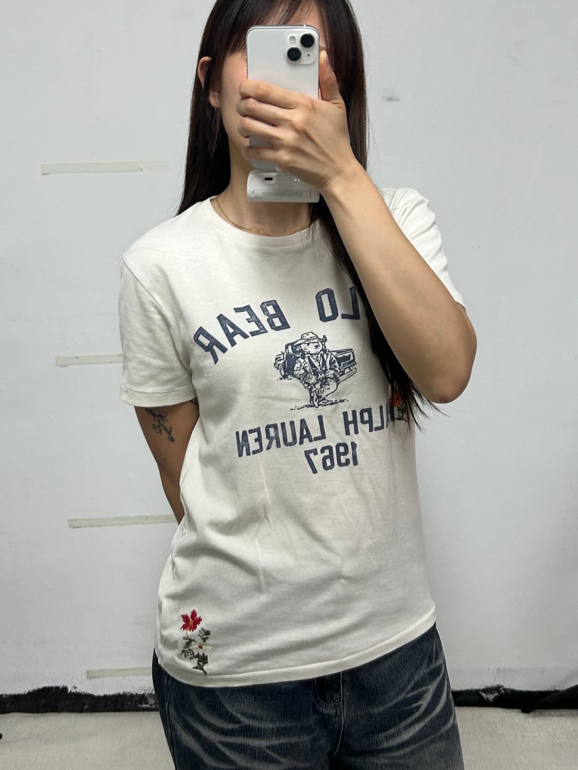 폴로 컨트리 라벨 폴로 베어 티셔츠 화이트 상품이미지2