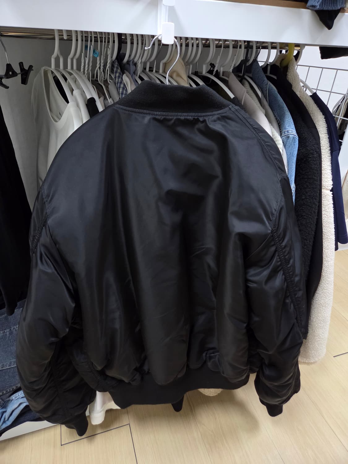 자바나스 ma-1,ma1 샤이닝자켓 블랙 L사이즈 상품이미지2