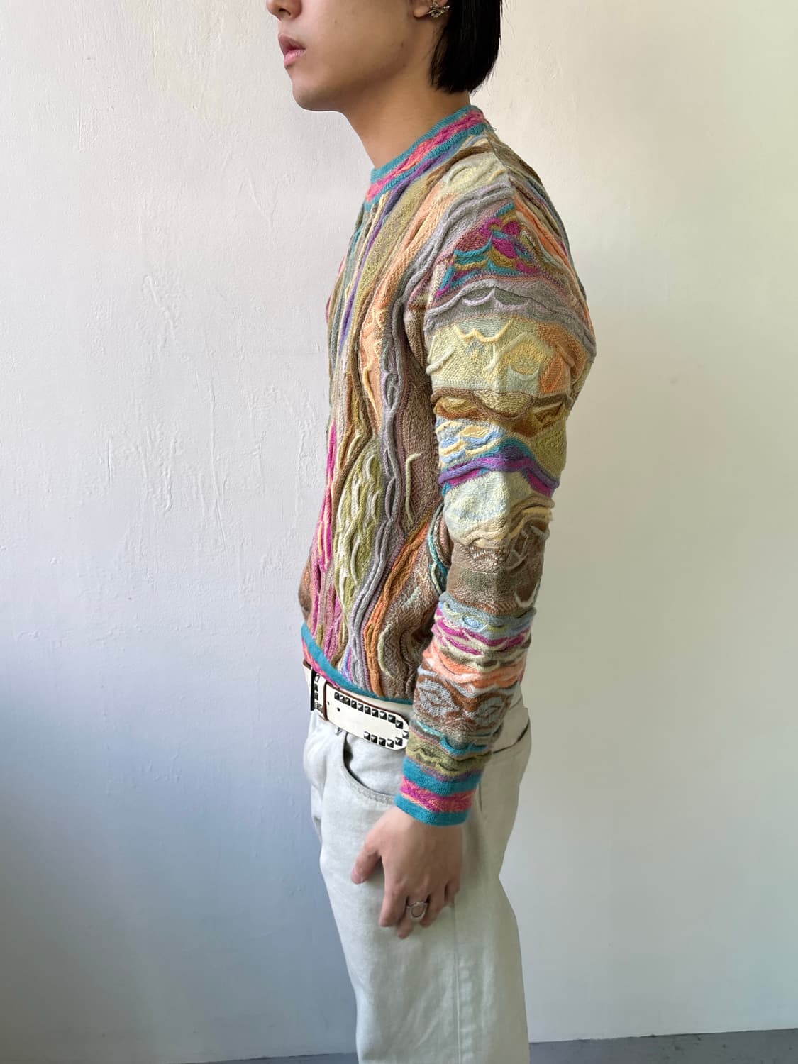 림노스 멀티 컬러 케이블 스웨터 상품이미지2