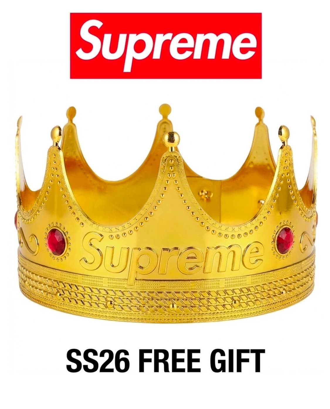 슈프림 26 프리기프트 왕관+스티커 상품이미지1