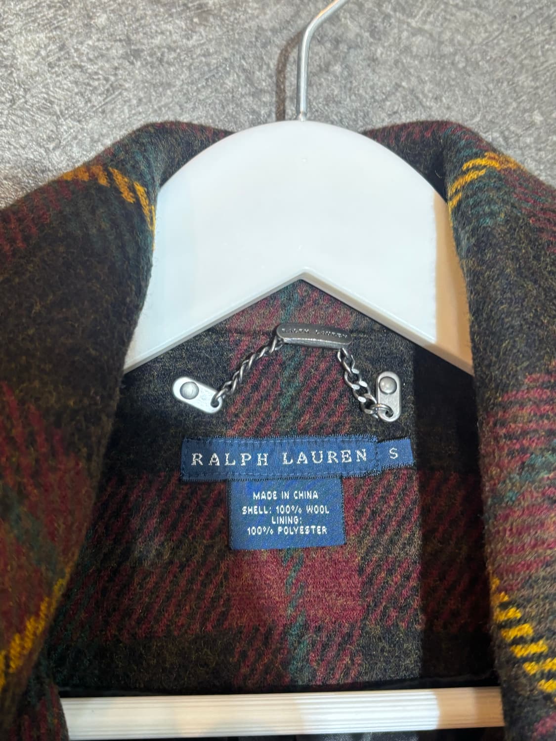 폴로 랄프로렌 여성 빈티지 체크 자켓 울100% S사이즈 상품이미지4