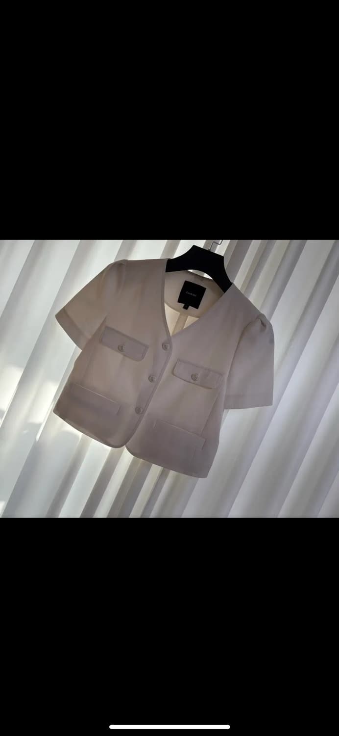 룩캐스트 셀리나 퍼프 슬리브 자켓 - 아이보리 상품이미지4