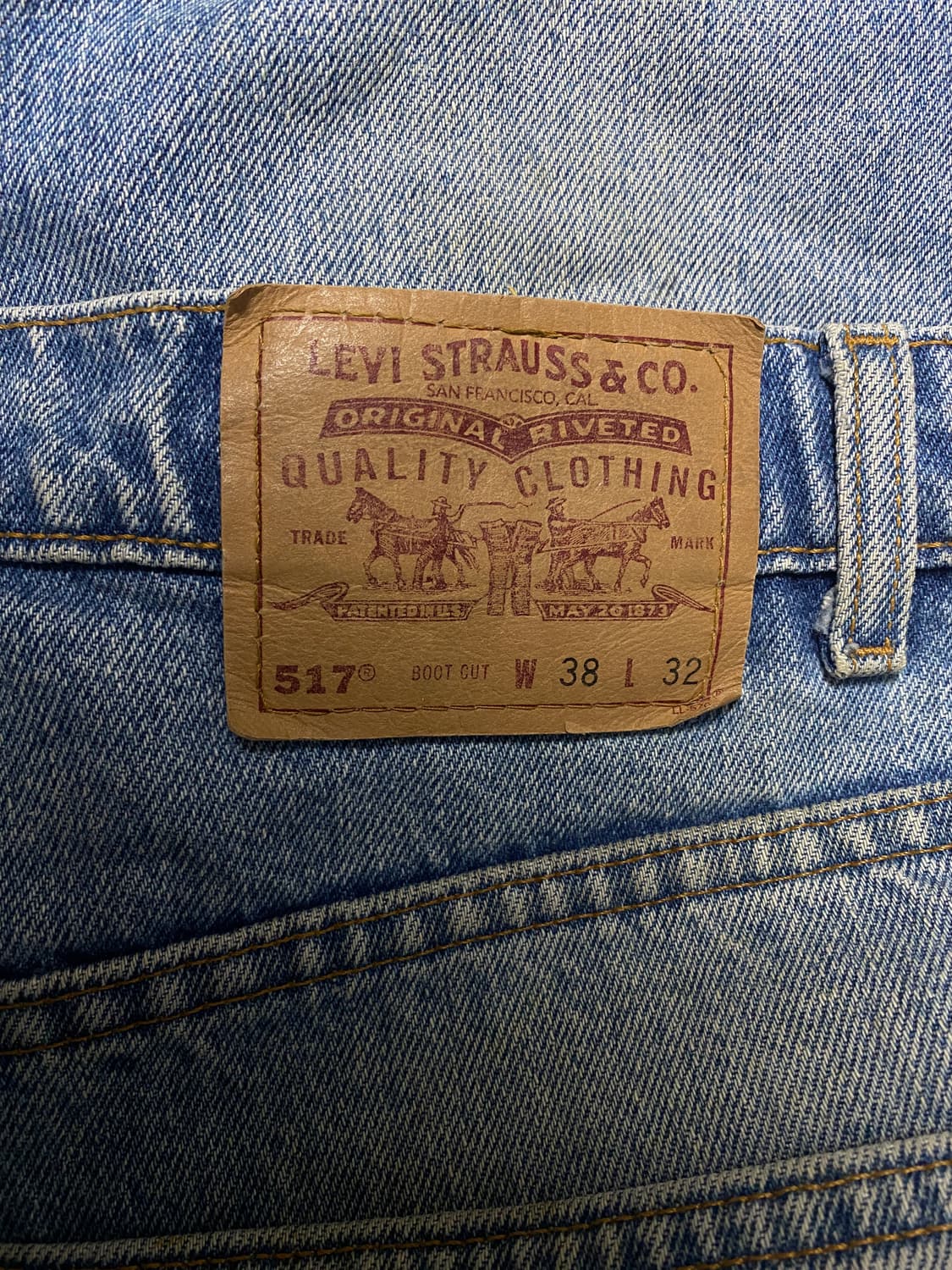 [38X32] 리바이스 517 빈티지 90s USA 데님 팬츠 상품이미지3