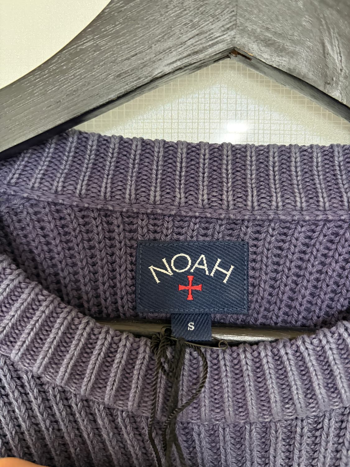새상품) 노아 셰이커 스웨터 플럼 S 상품이미지4