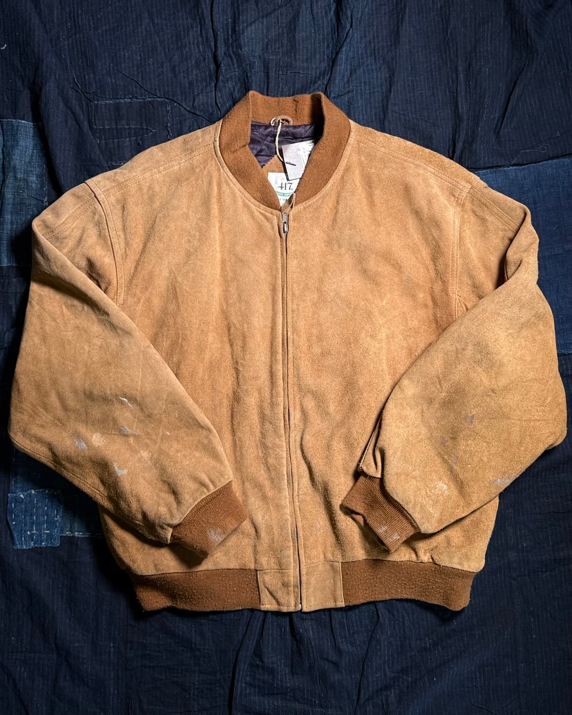 90‘s 417 by 반호이젠 스웨이드 봄버 자켓 XL 상품이미지1