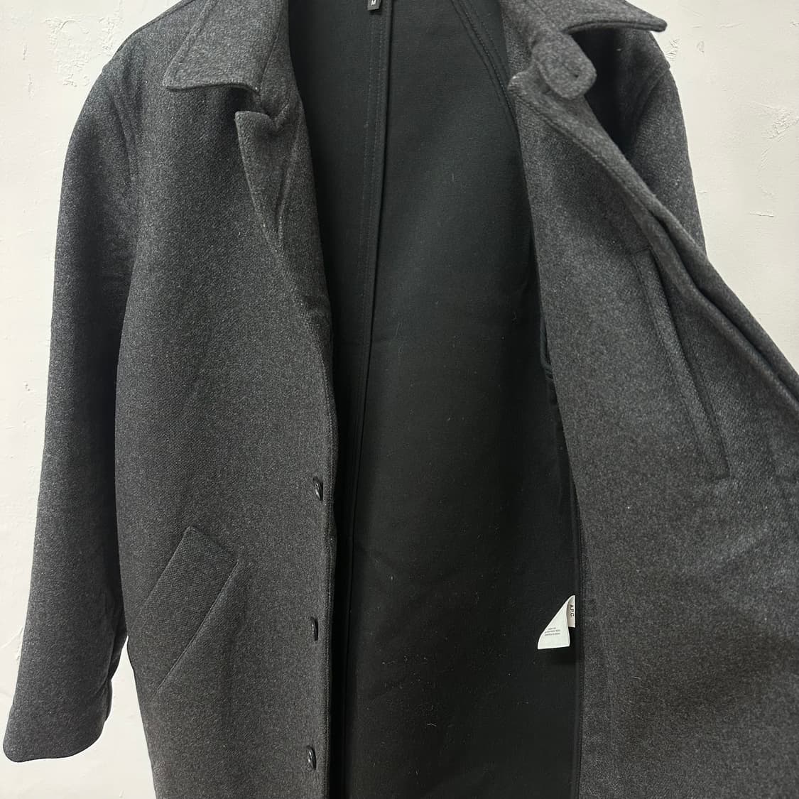 APC 아페쎄 남성 히든 울 싱글 코트 M사이즈 J32 상품이미지8