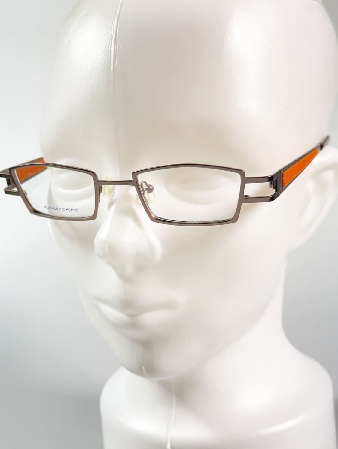 90s KARAYOKKO 슬림 스퀘어 메탈 빈티지 안경 상품이미지8
