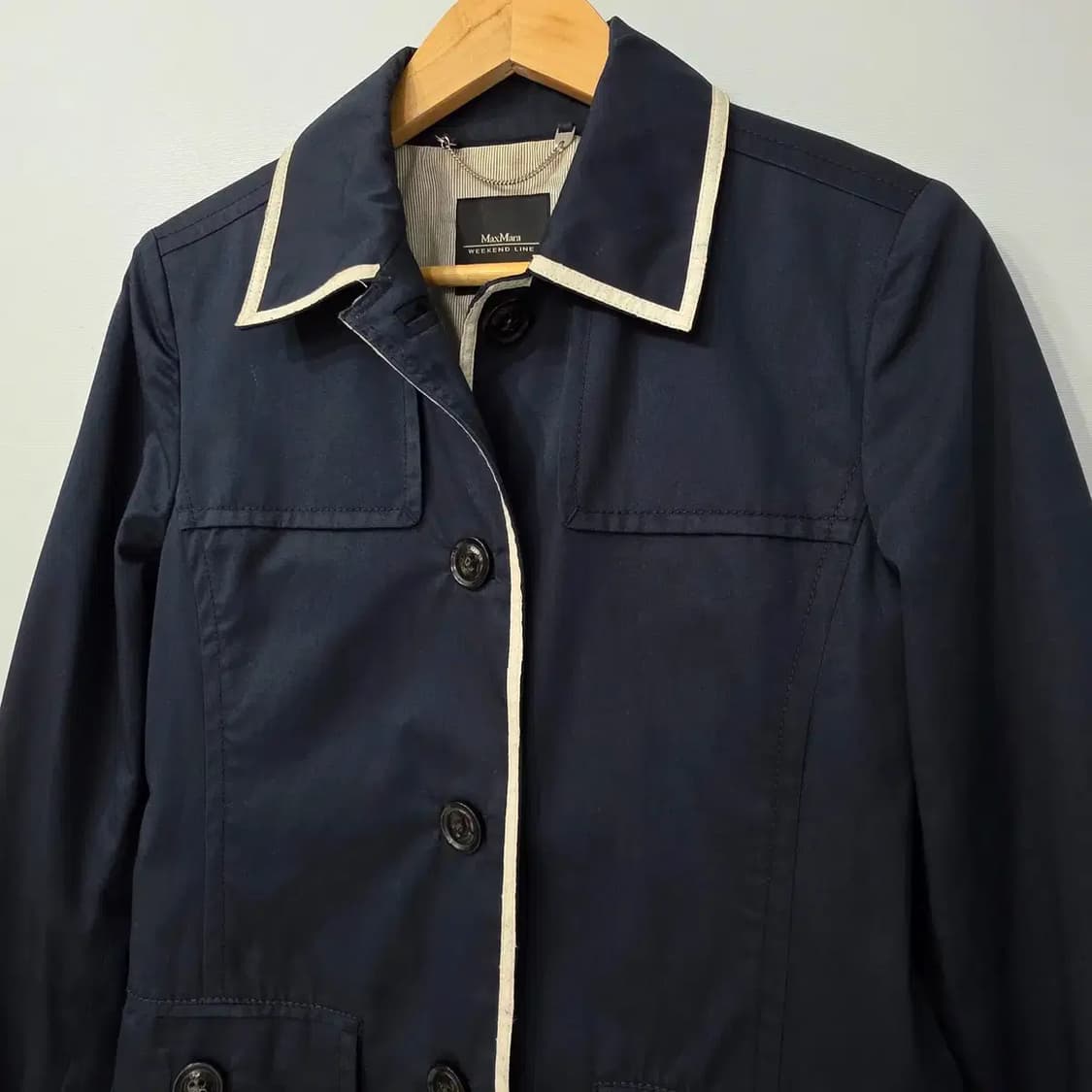 MaxMara 막스마라 위켄드 라인 네이비 트렌치 코트 55 상품이미지4