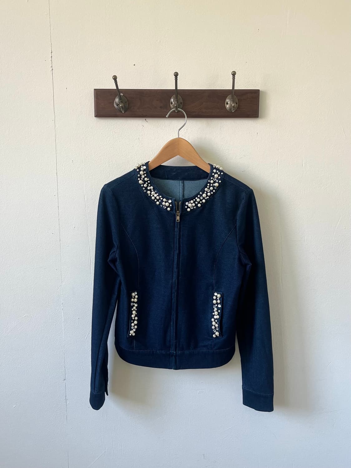Bye Bye 라인스톤 청자켓 상품이미지1