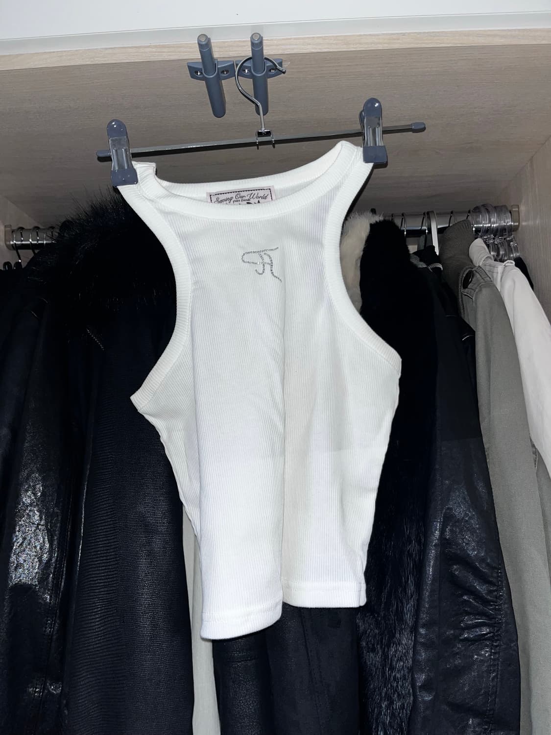 쓰리타임즈 쥬얼 탱크탑 화이트 s 상품이미지2