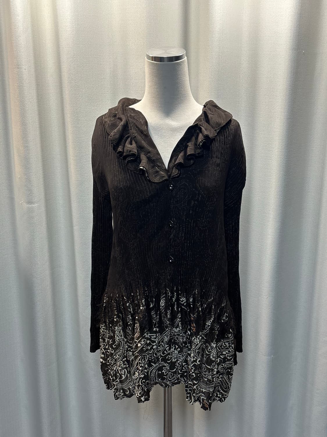 모리걸 브라운 블라우스 가디건 상품이미지1