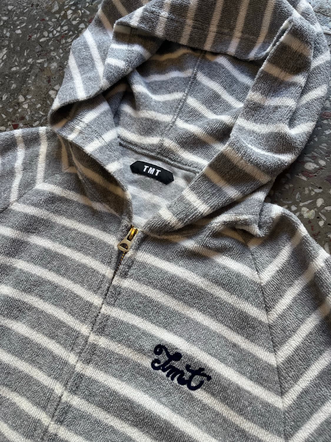Tmt 그레이 보더 2way 후드집업 상품이미지5