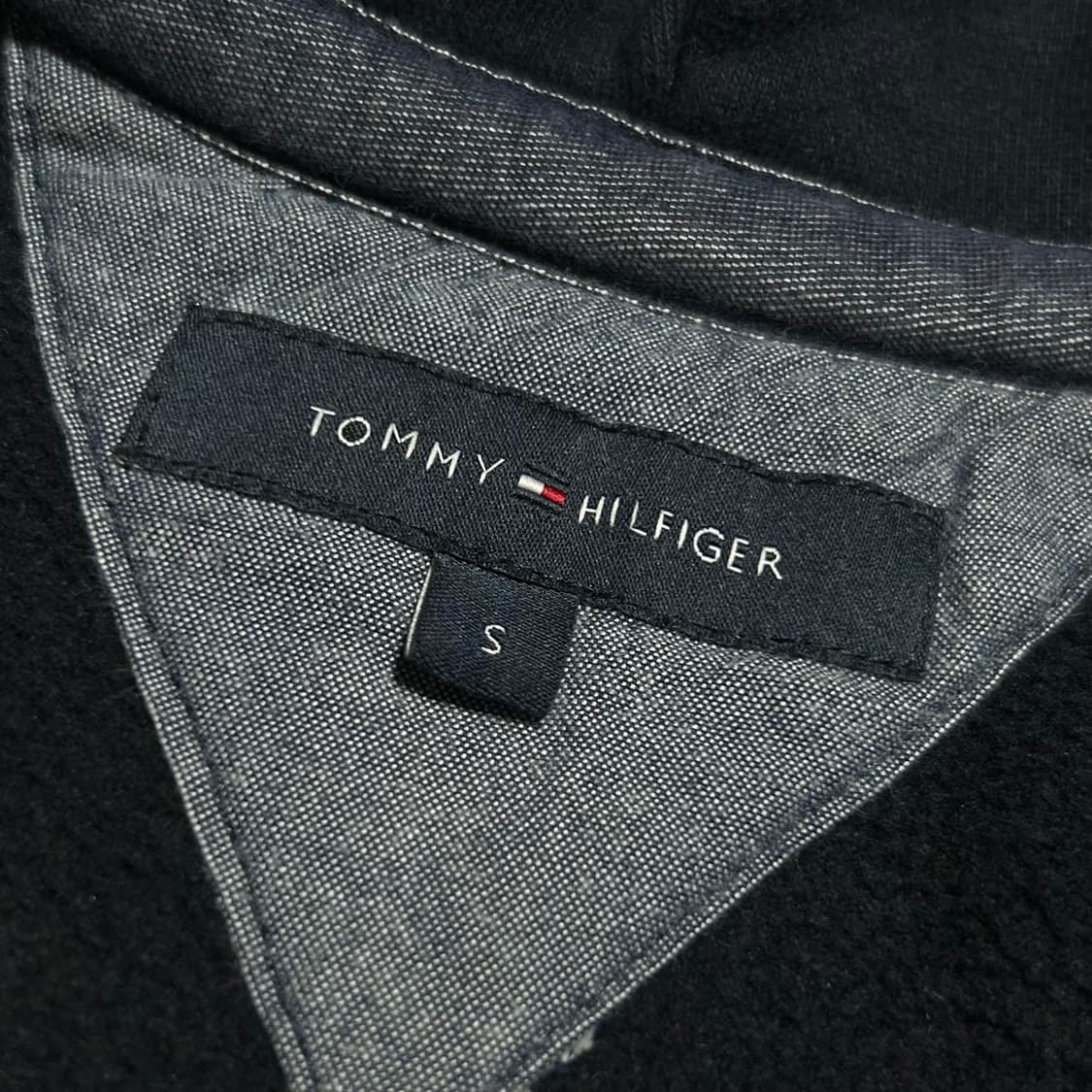 [M] Tommy 타미힐피거 네이비 기모 반집업 후드티 상품이미지5