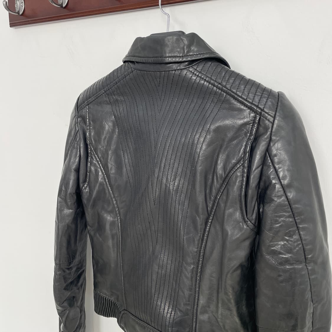 y2k 마쥬 라이더 레더 가죽 자켓 상품이미지5