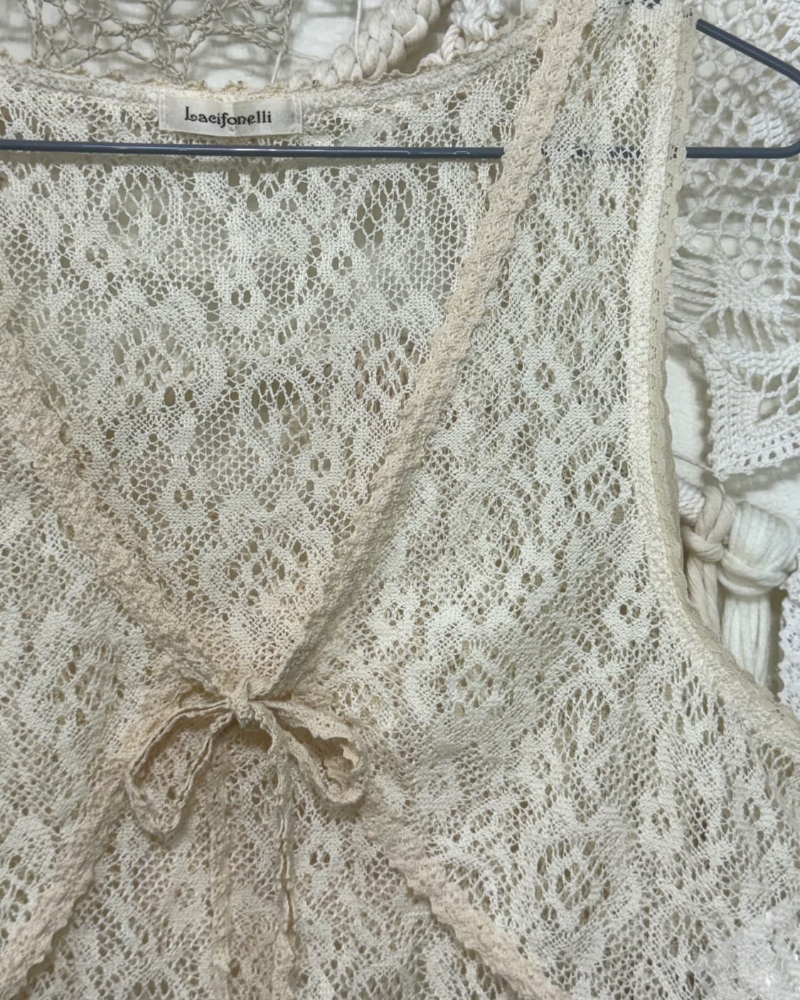 Lacifonelli Flower Crochet Vest 상품이미지4