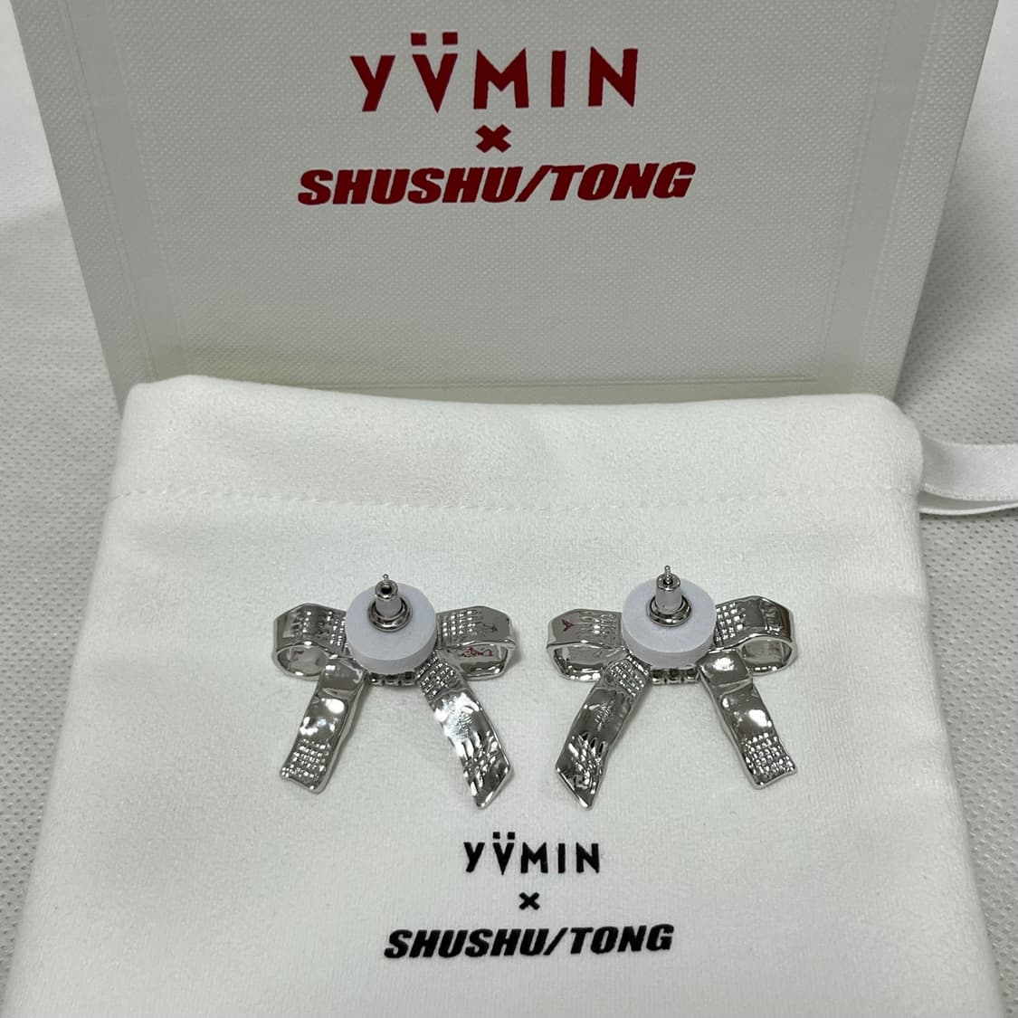 슈슈통 x YVMIN 26ss 리본 귀걸이 상품이미지3