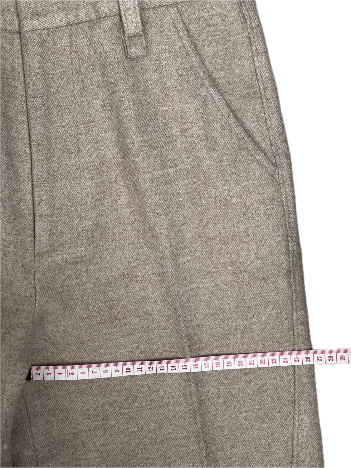 [샘플] [S] STU 웨이브 라인 울 슬랙스 페일 라이트 핑크 상품이미지6