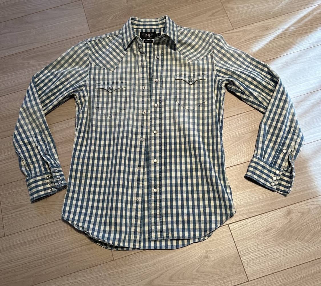 RRL(더블알엘) "Indigo Check Western Shirt" 상품이미지2