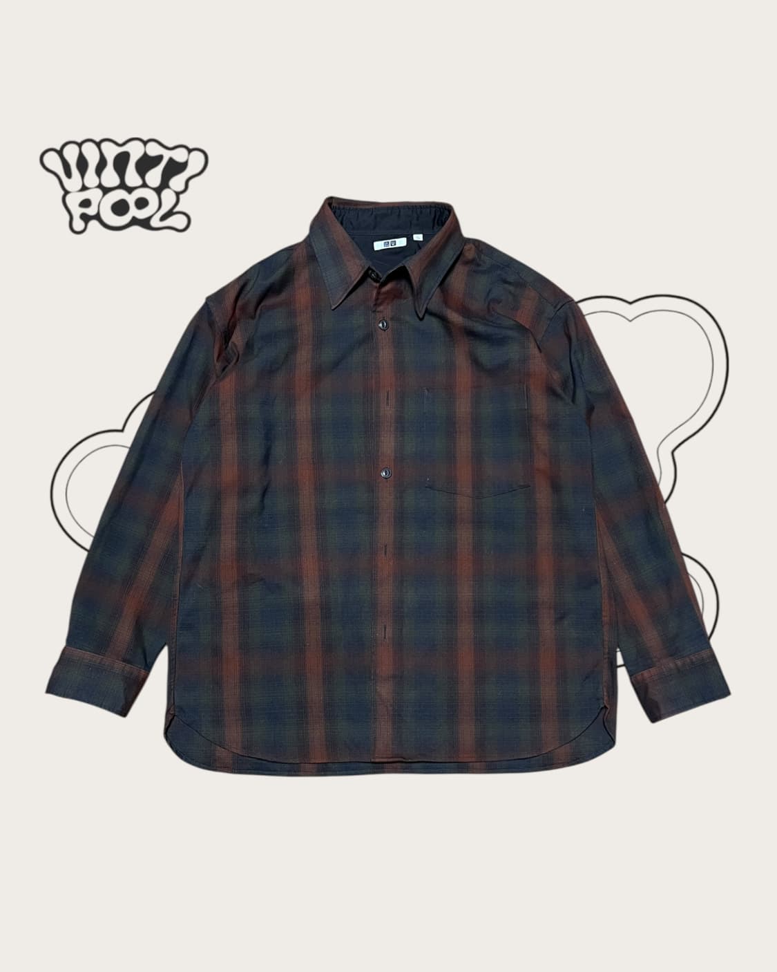유니클로 U 원포켓 체크 셔츠 XL 상품이미지1