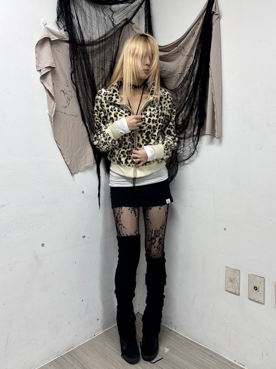 [GAL]Leopard Fleece Zip Up 상품이미지1