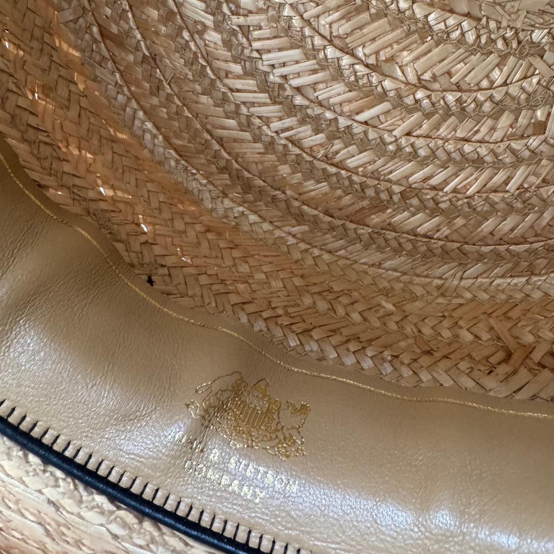 JOHN B  STETSON 스텟슨 빈티지 블랙 리본 보터햇 밀짚 모자 상품이미지5