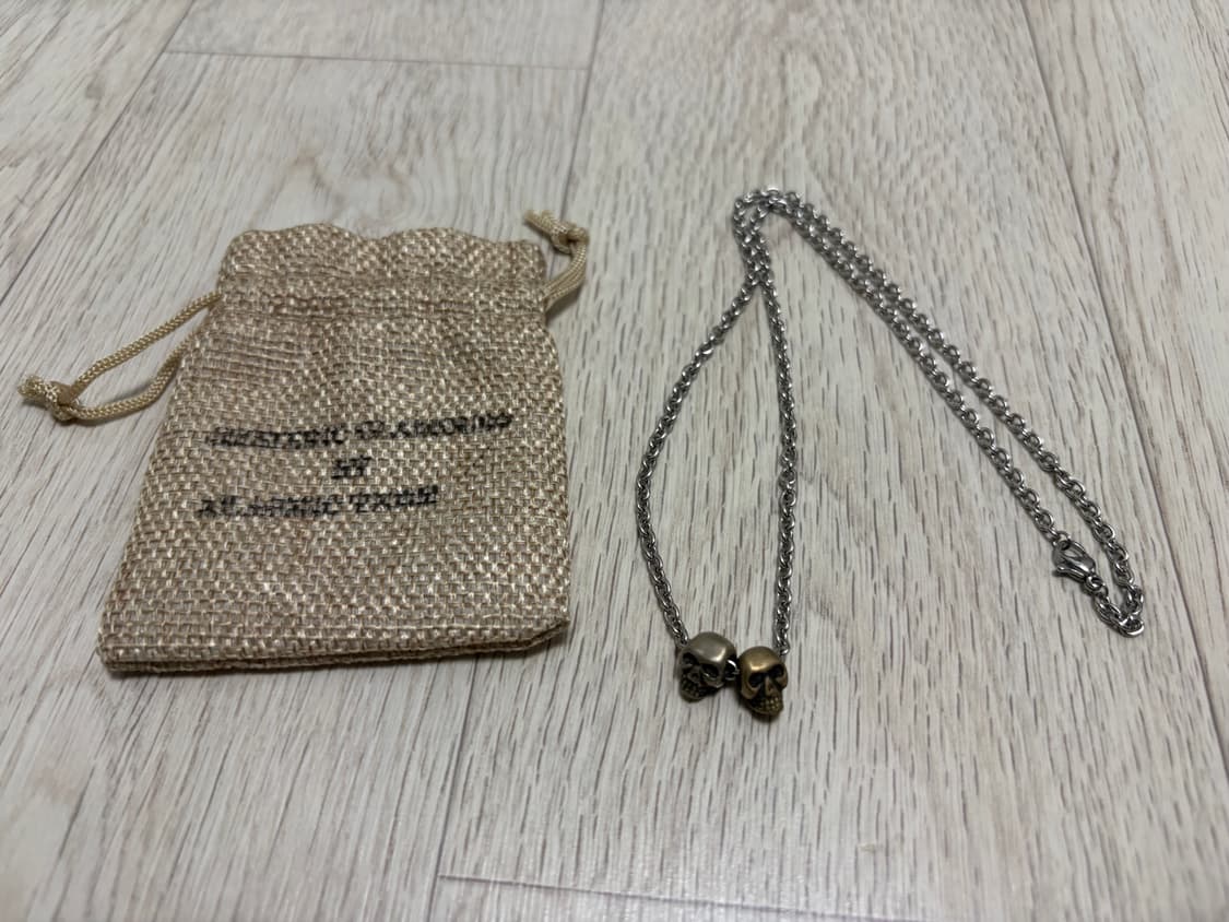 히스테릭 글래머 오리지널 스컬 팬던트 네클리스 실버(50cm) 상품이미지1