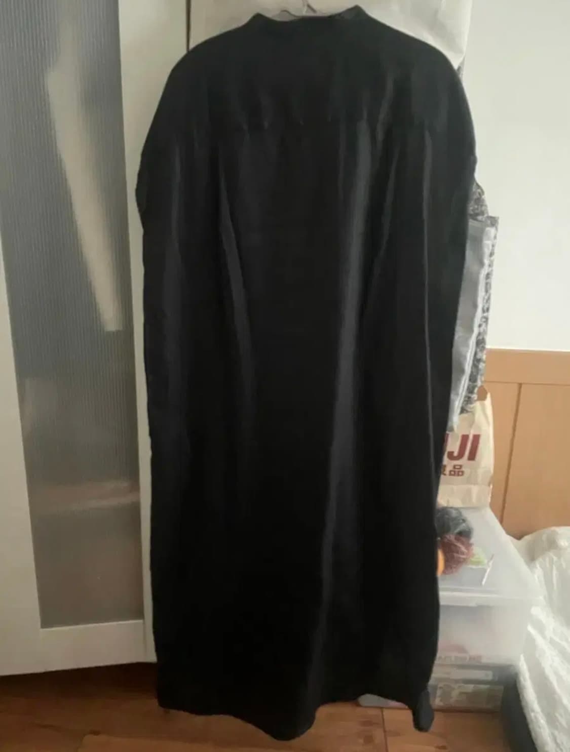 무인양품 리넨 슬리브리스 원피스 M-L 네이비 상품이미지2