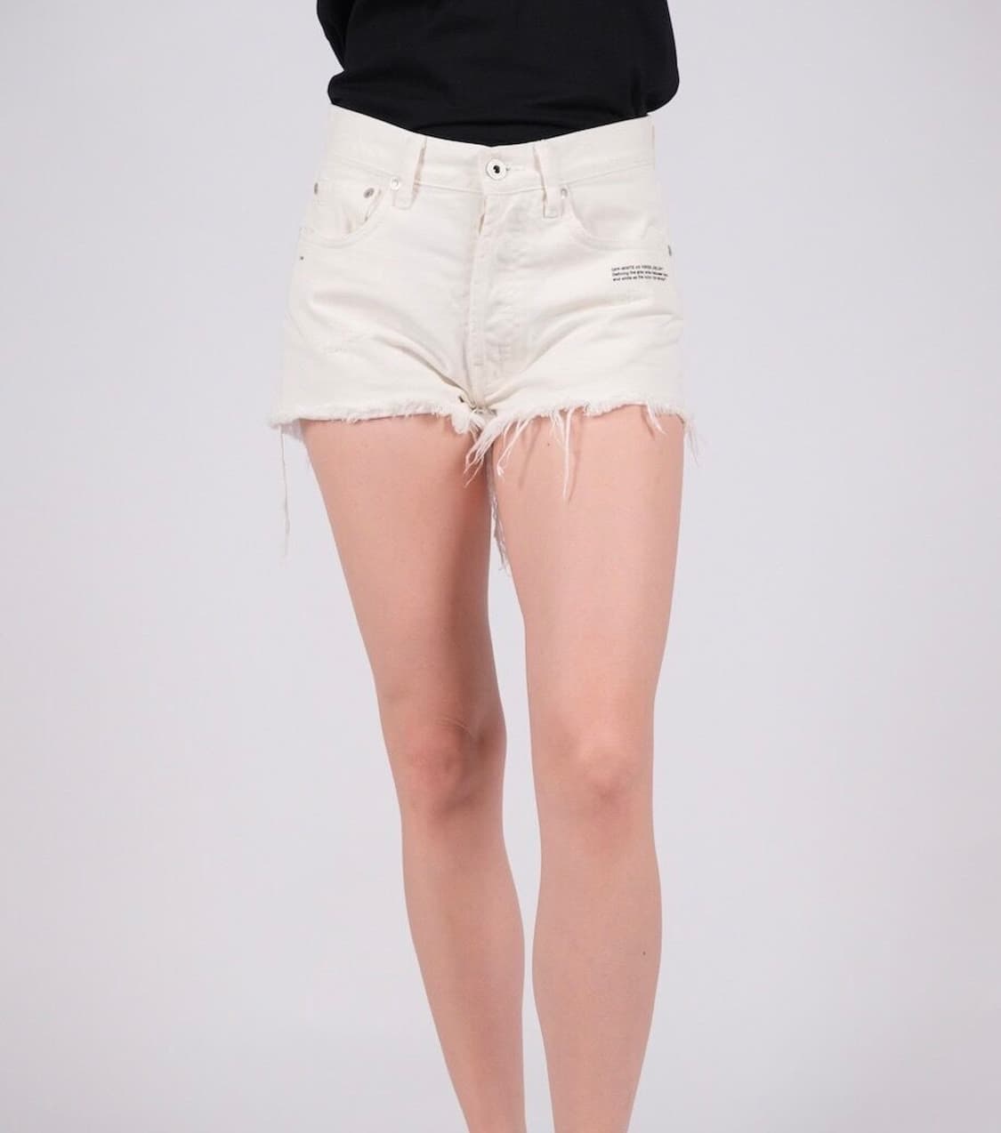 [오프화이트] 여성 화이트 데님 숏팬츠 상품이미지1
