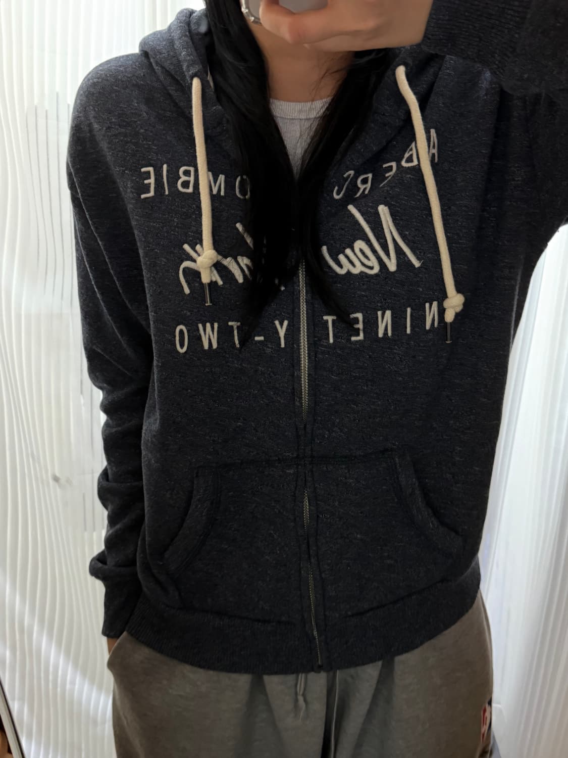 아베크롬비 그레이 후드집업 m 상품이미지1