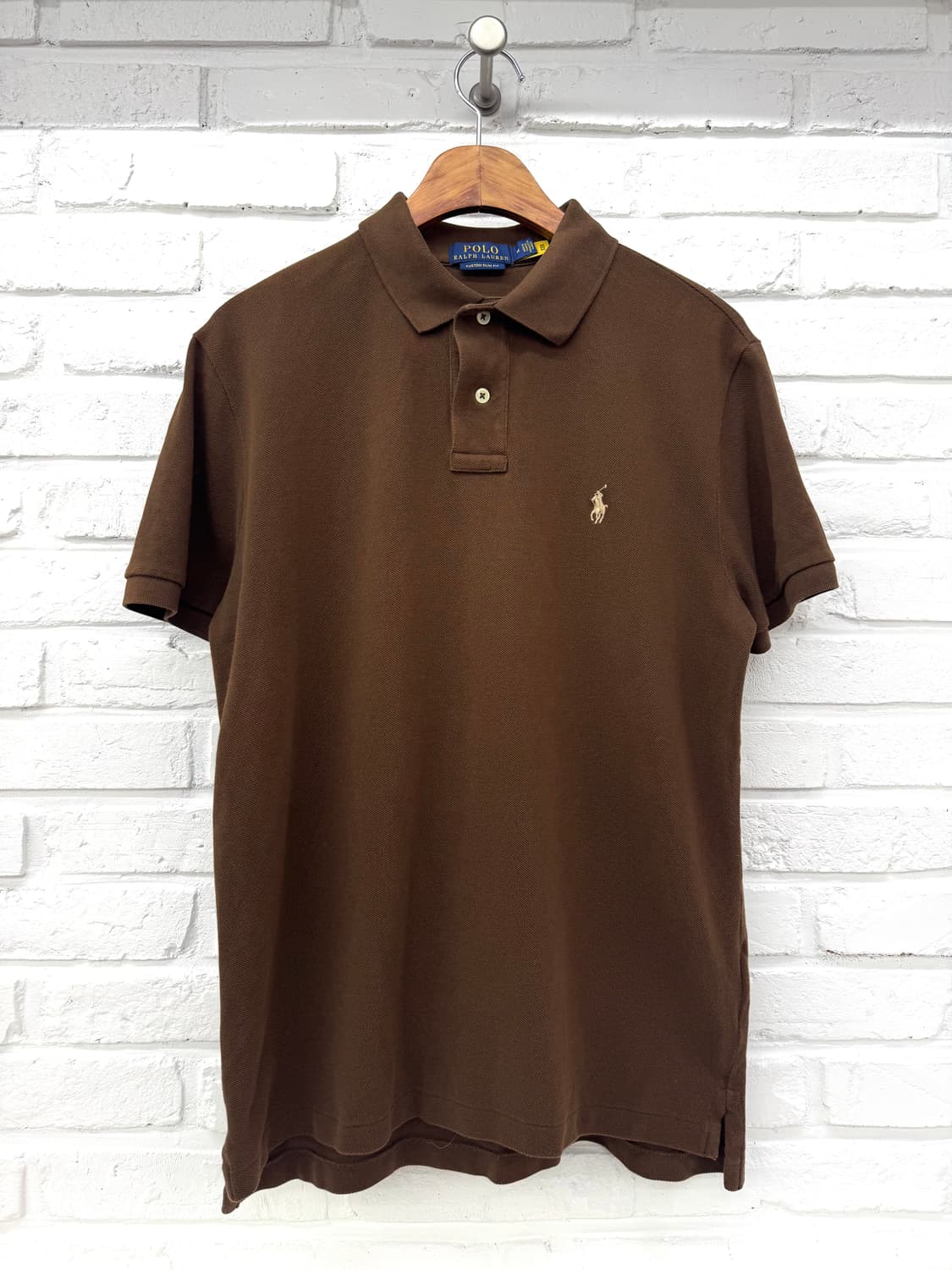 폴로 브라운 커스텀 슬림핏 pk 반팔티셔츠 상품이미지3