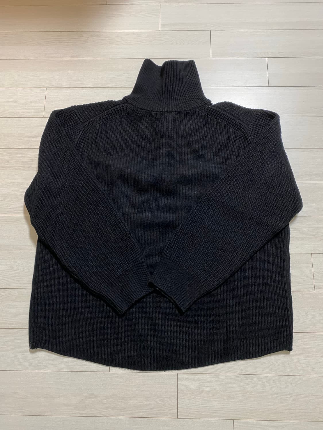 벨리에 하프집업 니트 블랙 L 상품이미지3