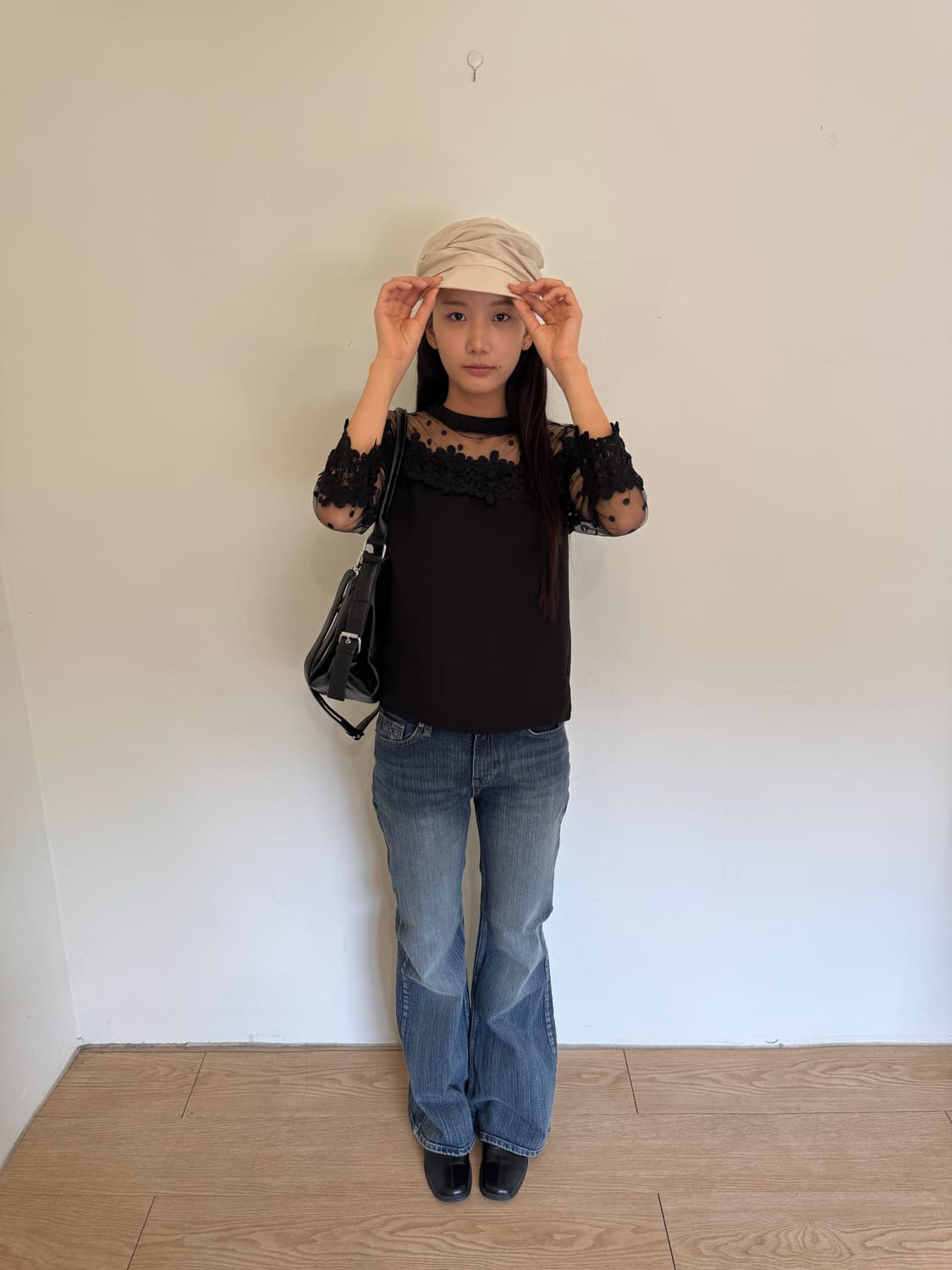 Crochet see-through top  상품이미지5