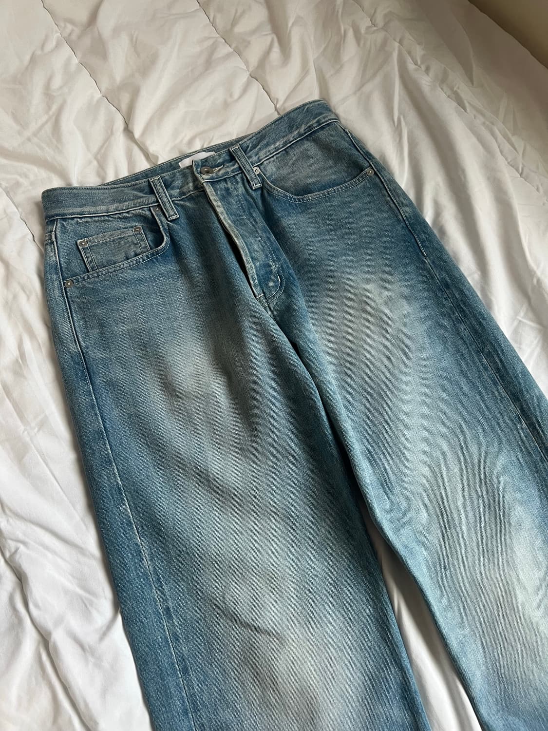 스테디에브리웨어 sew 셀비지 데님팬츠 미디엄블루 2size 상품이미지1