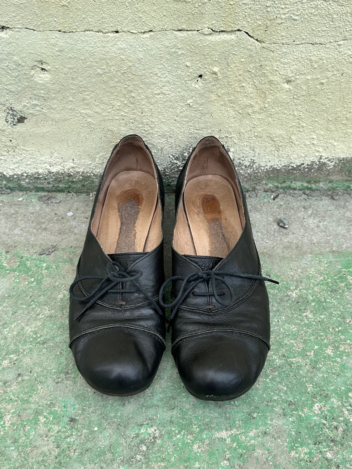 재팬빈티지 레더 레이스업 플랫 슈즈 상품이미지4
