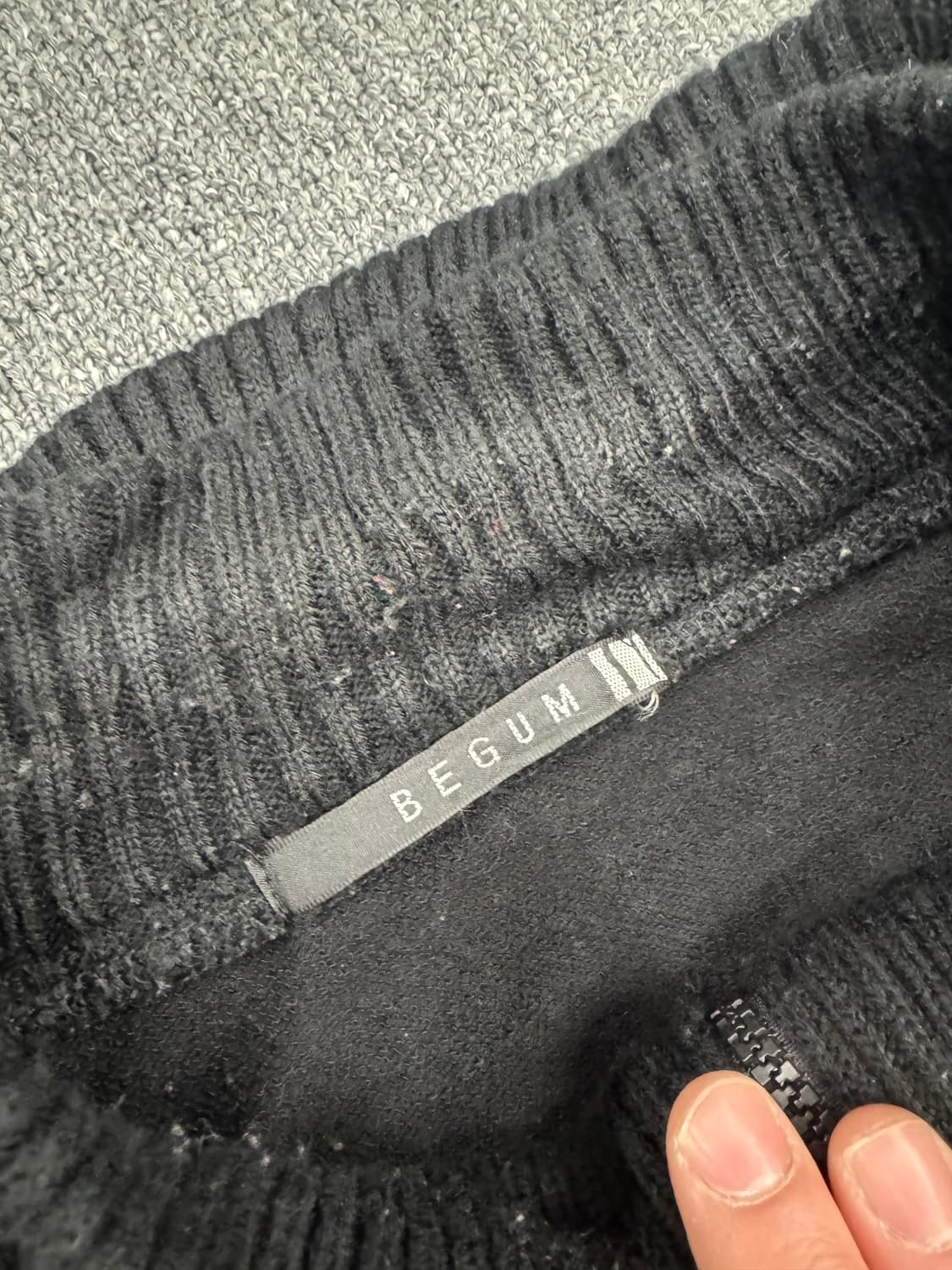 M)BEGUM 빈티지 여성 금장 레이어드 풀집업 상품이미지5