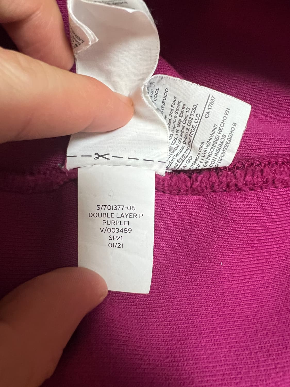 L 이지갭 퍼펙트 후드 퍼플 상품이미지5