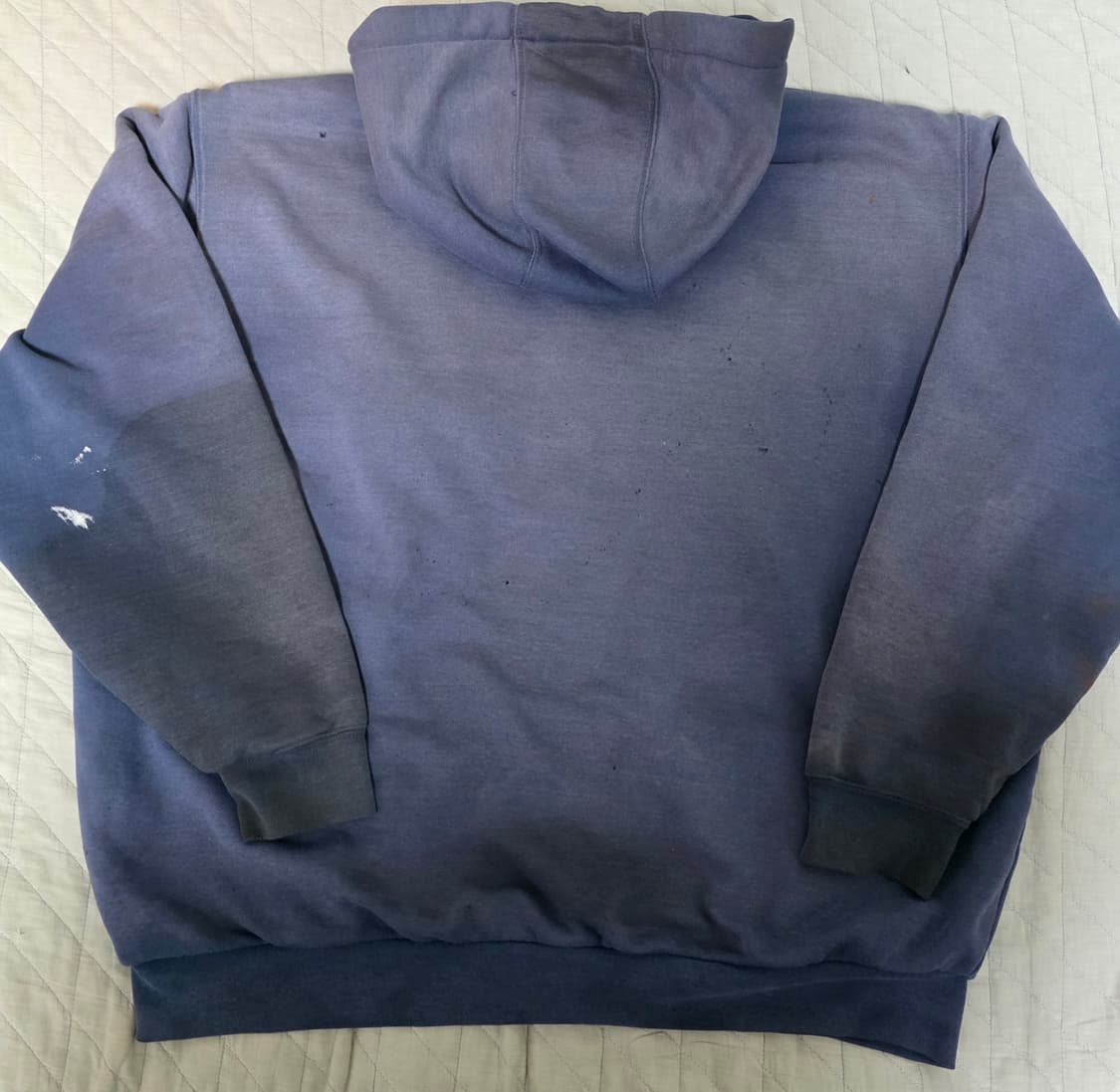 [XL] 빈티지 칼하트 더블페이스 트래쉬드 썬페이드 써멀 후드집업 네이비 상품이미지5