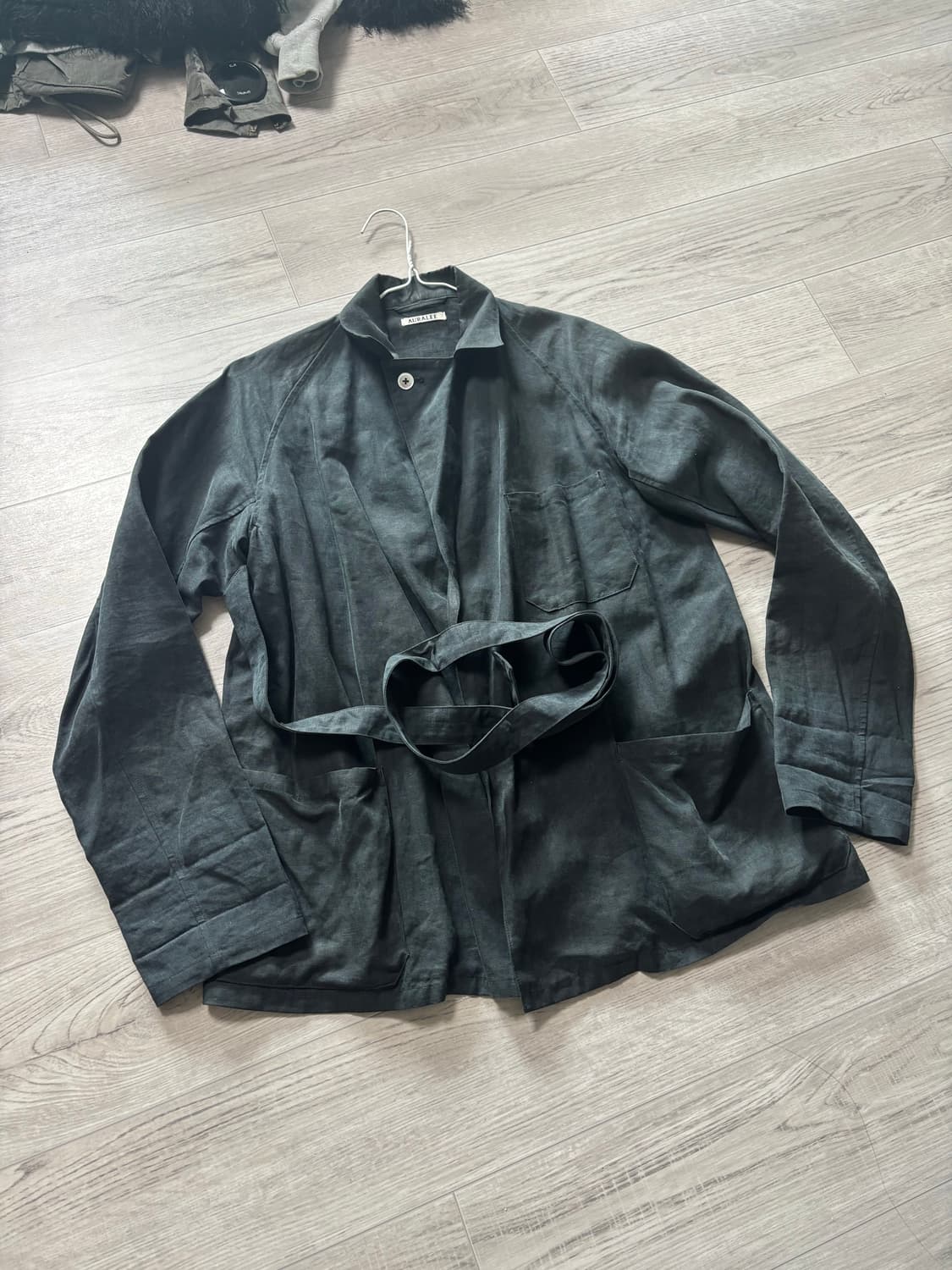 [3] 오라리 워시드 린넨 벨티드자켓 17ss 상품이미지7