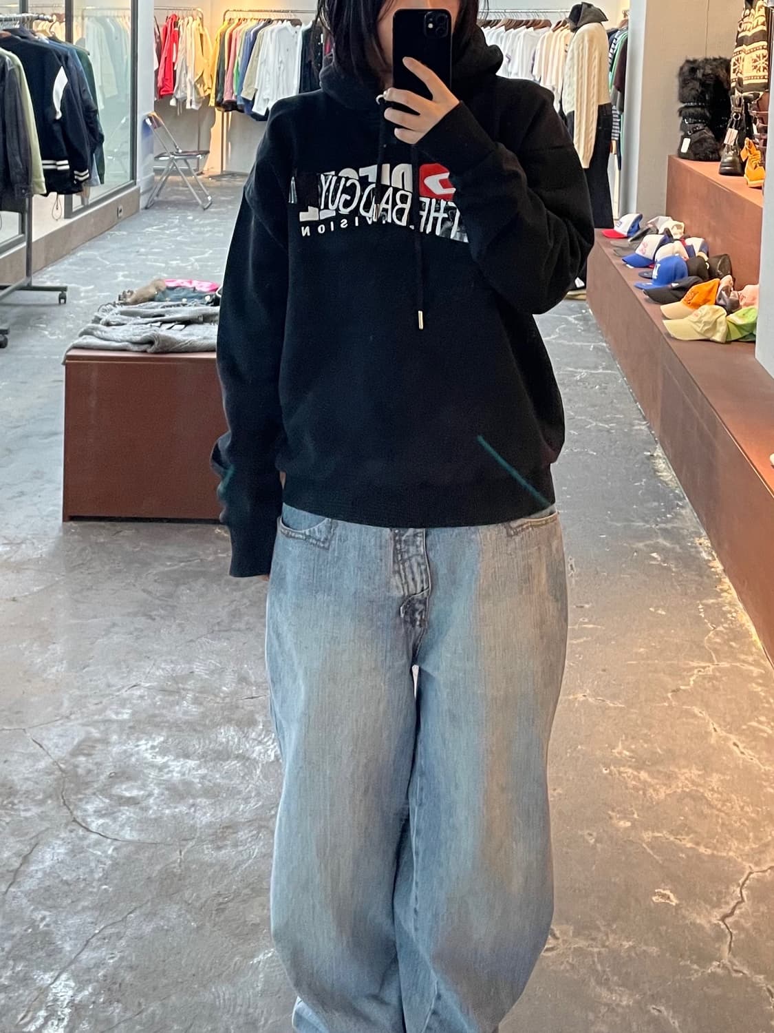 디젤 진 후드디브로고 아플리케 후드티 H907 상품이미지1