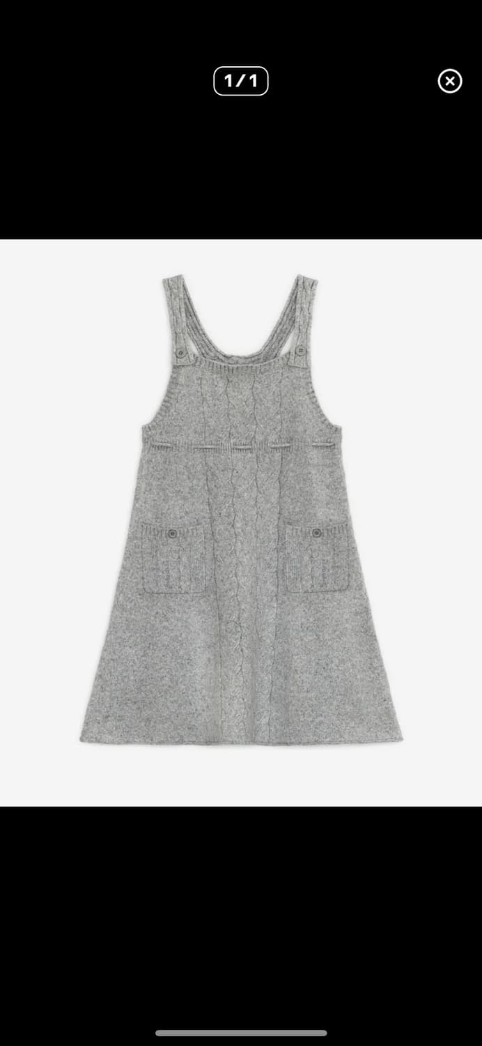 허그유어스킨 니트 원피스 그레이 상품이미지1