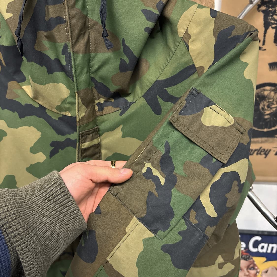 90s 오리지날 US ARMY ECWCS 고어텍스 파카 우드랜드 N490 상품이미지5