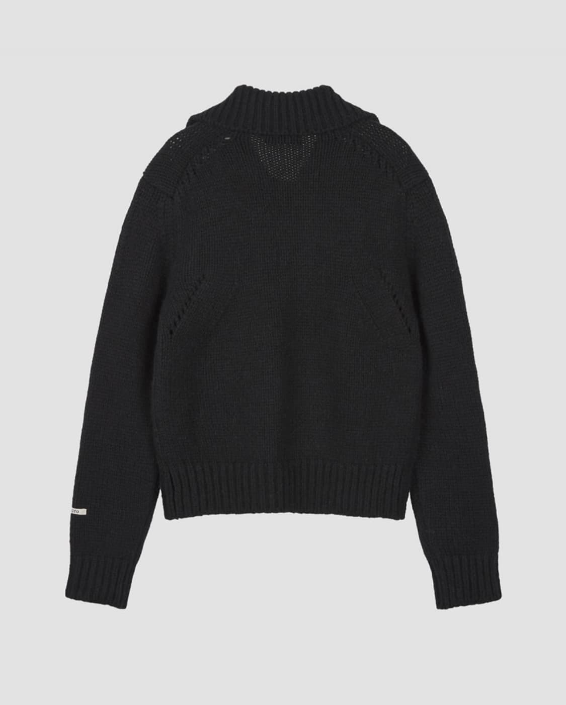 렉토23FW 빈티지 버튼업 니트 스웨터 블랙 상품이미지4