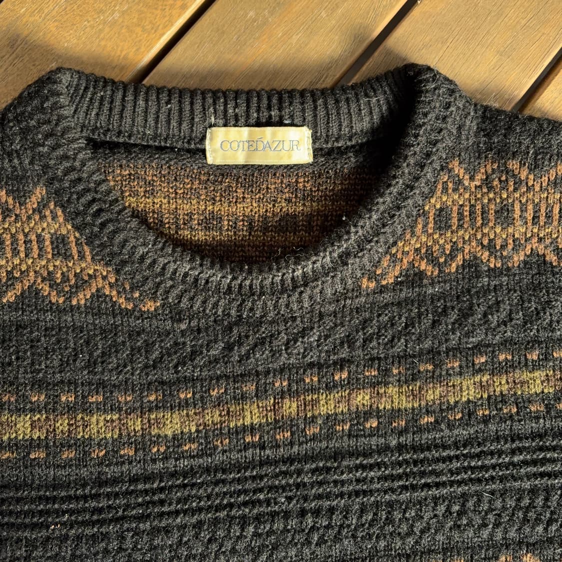 코트다쥬르 COTEDAZUR 브라운 재크가드 니트 스웨터 상품이미지7