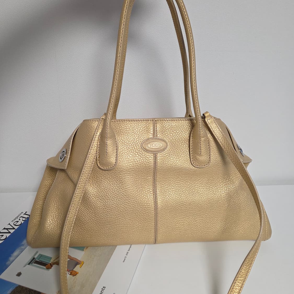 TOD'S 토즈 정품 케이프 골드 쇼퍼백 숄더백 토트백 투웨이백 상품이미지3
