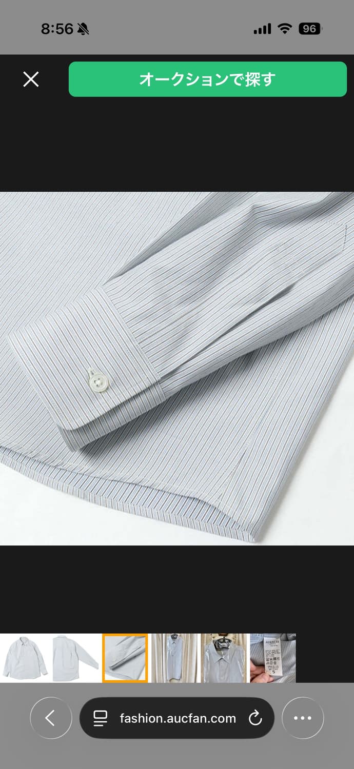 오라리 워시드 핀스 스트라이프 셔츠 사이즈 4. 상품이미지3