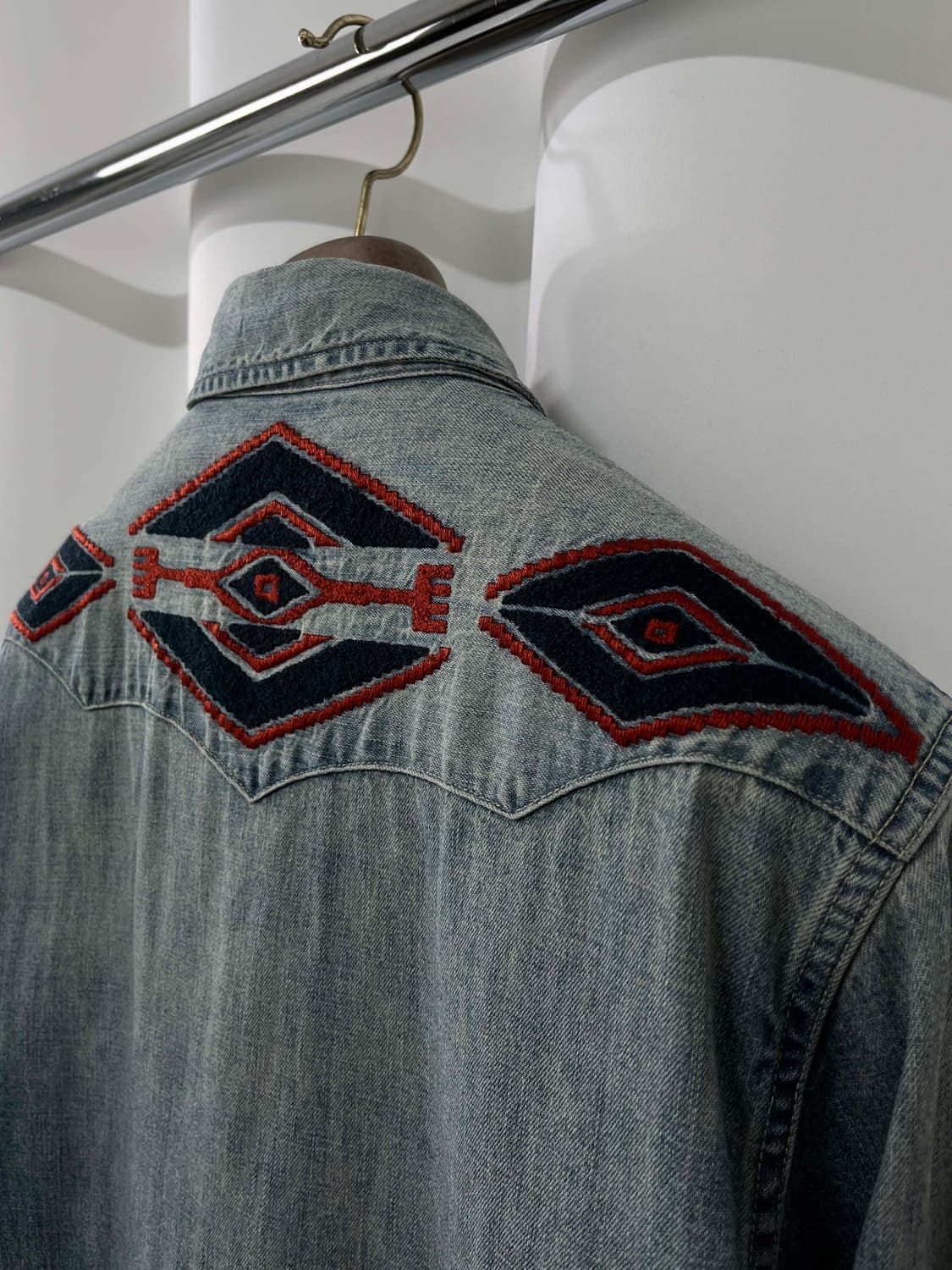 폴로 랄프로렌 리페어 콘초 아즈텍 사우스 웨스턴 데님 셔츠 상품이미지9