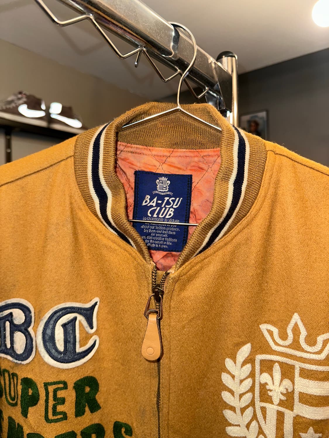 90‘s Ba-Tsu club patch varsity jacket 상품이미지5