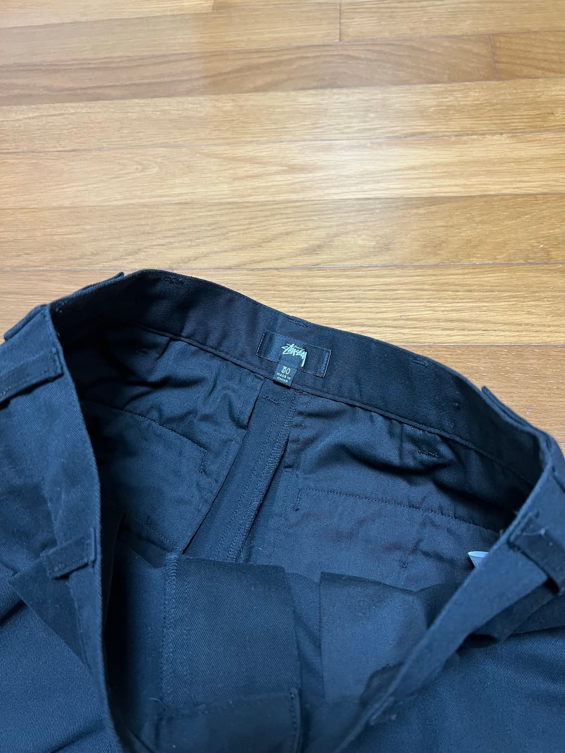 스투시 TWILL VOLUME PLEATED TROUSER 블랙 상품이미지8